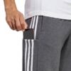 Spodnie męskie adidas Essentials French Terry Tapered Cuff 3-Stripes szare IC9408