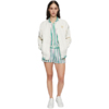Spodenki damskie Fila Lassance zielono-kremowe FAW1002 13382
