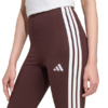 Legginsy damskie adidas Essentials 3-Stripes Cotton brązowe JY3177