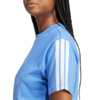 Koszulka damska adidas Essentials 3-Stripes Cotton jasnoniebieska JV7361
