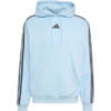 Bluza męska adidas Essentials 3-Stripes Fleece Hoodie błękitna KY4170