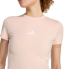 Koszulka damska adidas Essentials 3-Stripes Slim Baby pastelowy róż KD2343