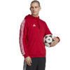 Bluza męska adidas Tiro 23 League Sweat Hoodie czerwono-biała HS3600