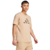 Koszulka męska adidas Camo Logo Graphic beżowa JM6382