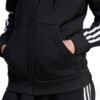 Bluza damska adidas Essentials 3-Stripes Full-Zip Fleece czarna HZ5743