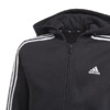 Bluza dla dzieci adidas Essentials 3-Stripes Hoodie czarna GQ8900