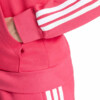 Bluza damska adidas Essentials 3-Stripes Full-Zip Fleece Hoodie różowa KF6272
