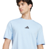 Koszulka męska adidas Essentials Small Logo Single Jersey błękitna JF1101
