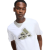 Koszulka męska adidas Camo Modern Logo Graphic biała JZ7493