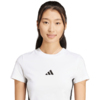 Koszulka damska adidas Essentials 3-Stripes Slim Baby biała JE1239