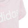 Koszulka dla dzieci adidas Essentials Linear Logo Cotton Slim Fit Tee różowa IC3152