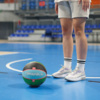 Piłka koszykowa Meteor Dribble niebiesko-zielono-czarna 07093