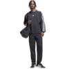 Spodnie męskie adidas Essentials 3-Stripes Fleece Tapered Cuffed czarne KY6526