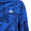 Bluza dla dzieci adidas Essentials Allover Print HD niebieska IS2555