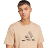 Koszulka męska adidas Camo Logo Graphic beżowa JM6382