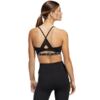 Stanik sportowy adidas Aeroreact Training Light-Support 3-Stripes Bra czarny HC7862