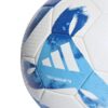 Piłka nożna adidas Tiro League Thermally Bonded biało-niebieska HT2429