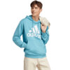 Bluza męska adidas Essentials French Terry Big Logo Hoodie błękitna IC9367