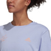 Koszulka damska adidas Signature Tee fioletowa GV1344