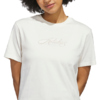 Koszulka damska adidas Cursive Wordmark Graphic biała KQ6404