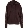 Bluza damska adidas Seasonal Essentials Animal Print 3-Stripes Full-Zip Hooded brązowa KV9299