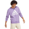 Bluza męska adidas Essentials French Terry Big Logo fioletowa IC9327