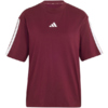Koszulka damska adidas Essentials 3-Stripes Boyfriend bordowa KF6287