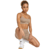 Spodenki damskie adidas Workout Essentials 4 inch beżowe JX3926