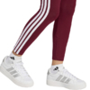 Legginsy damskie adidas Essentials 3-Stripes bordowe KF8313