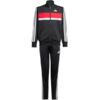 Dres dla dzieci adidas Seasonal Essentials Tiberio 3-Stripes czarno-czerwono-biały JC7519