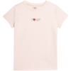 Koszulka dla dziewczynki 4F jasny róż HJZ22 JTSD005 56S