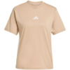 Koszulka damska adidas Essentials 3-Stripes Cotton beżowa JX7616