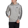 Bluza męska adidas Essentials Fleece 3-Stripes Hoodie szara GK9084