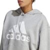 Bluza damska adidas Essentials Big Logo Oversized French Terry Hoodie szara IC9865