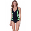 Kostium kąpielowy damski Aqua-Speed Greta czarno-zielony 01 