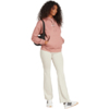 Legginsy damskie adidas Essentials Small Logo Flared kremowe JD3072 