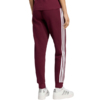 Spodnie damskie adidas Essentials 3-Stripes Fleece Slim bordowe KF8321
