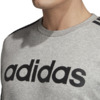 Bluza męska adidas Essentials 3 Stripes Crewneck Fleece szara EI4902