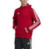 Bluza męska adidas Tiro 23 League Sweat Hoodie czerwono-biała HS3600