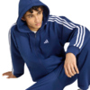 Bluza męska adidas Essentials 3-Stripes Fleece Full-Zip Hoodie granatowa KY4144