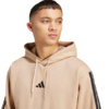 Bluza męska adidas Essentials 3-Stripes Fleece Hoodie beżowa JX0695