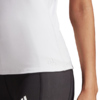 Koszulka damska adidas Studio Slim Strappy Back Tank Top biała HE3141