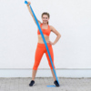 Taśma oporowa fitness Smj 0,40 mm 150x15 cm medium niebieska EX040
