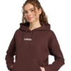 Bluza damska adidas Essentials Linear Fleece Hoodie brązowa JY4905