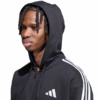 Bluza męska adidas Essentials 3-Stripes Fleece Full-Zip Hoodie czarna KY6559