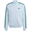 Bluza męska adidas Essentials Fleece 3-Stripes 1/4-Zip błękitna IJ8909