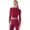 Koszulka damska 4F Longsleeve FNK F483 burgund 4FRAW24TFLOF483 60S