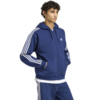 Bluza męska adidas Essentials 3-Stripes Fleece Full-Zip Hoodie granatowa KY4144