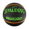 Piłka do koszykówki Spalding Highlight czarno-zielono-pomarańczowa 84354Z