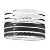 Opaski na włosy Nike Flex 6 szt. biało-czarne N1011927189